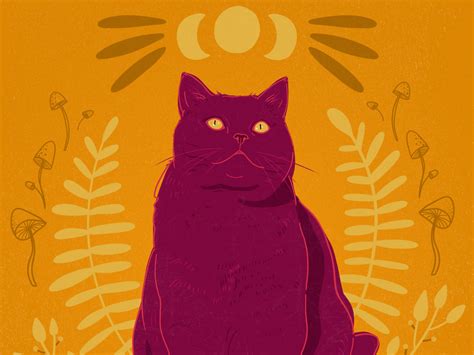 Mystical Cat Illustration By Sara Pulver On Dribbble