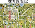 Dallas Fort Worth area map - Map of Dallas Fort Worth area (Texas - USA)