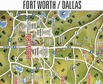 Dallas Fort Worth area map - Map of Dallas Fort Worth area (Texas - USA)