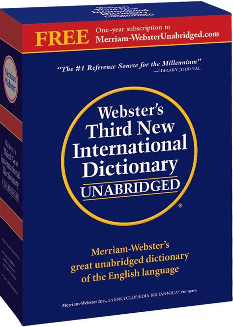 Websters Third New International Dictionary Unabridged Merriam