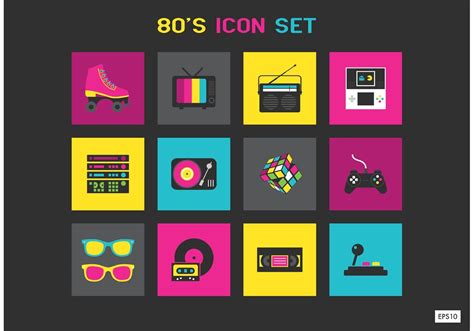 16 Free 80s Vectors Patterns Electronics And People Vector Free