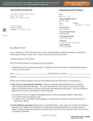 Fillable business name change letter. This IRS Audit Notice Letter 3541-A sample is provided by ...