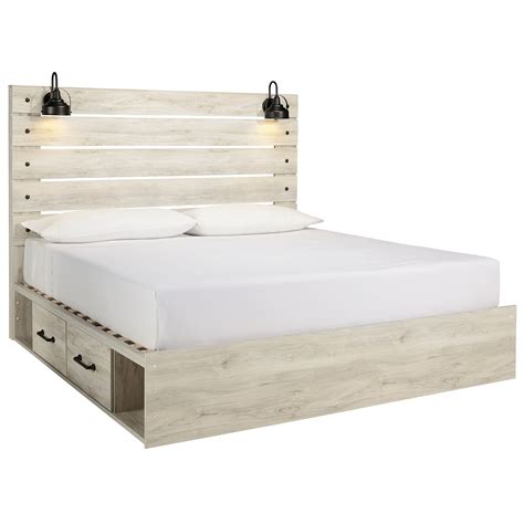 Ashley Signature Design Cambeck Rustic King Storage Bed With 4
