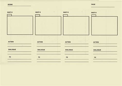 Dsource A Basic Storyboard Template Storyboard For Animation D