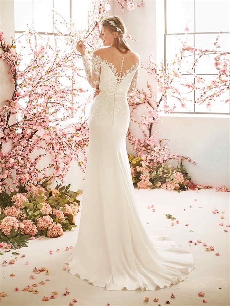 Mermaid Wedding Gown With Off The Shoulder Long Sleeve Modes Bridal Nz