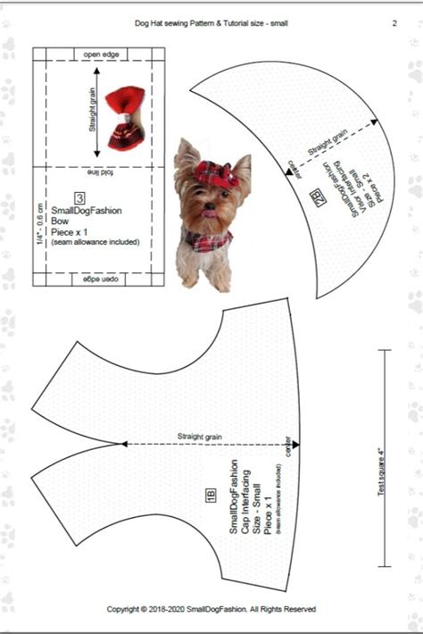 Pet Clothes Pdf For Dog Clothes Patterns Dog Hat Pattern Pdf Small Dog