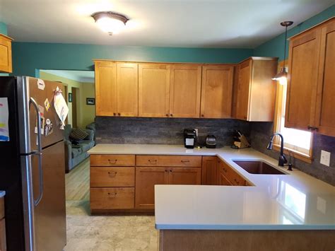 Free two day shipping available. Kitchen Remodel with Maple Cabinets and Hanstone Quartz ...