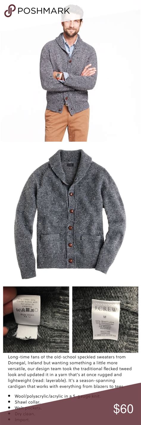 Jcrew Wool Blend Donegal Cardigan Sweater Med Sweater Cardigan