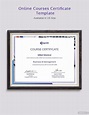 Online Courses Certificate Template in Word, InDesign, PSD, Illustrator ...