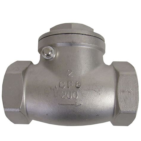 2 Horizontal Swing Check Valve Npt 304 Ss 200 Psi