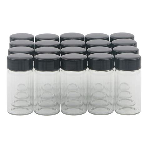 20ml 2 3 Oz Clear Glass Sample Vials Mini Empty Liquid Glass Bottles Lab Vials Container With