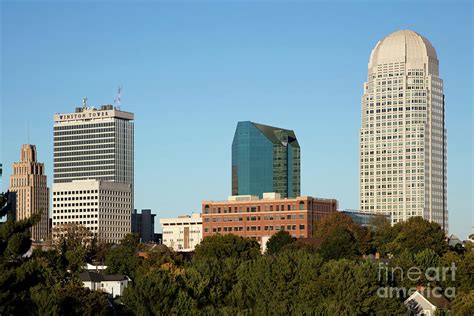 Downtown Skyline Of Winston Salem North Carolina Photograph By Bill Cobb