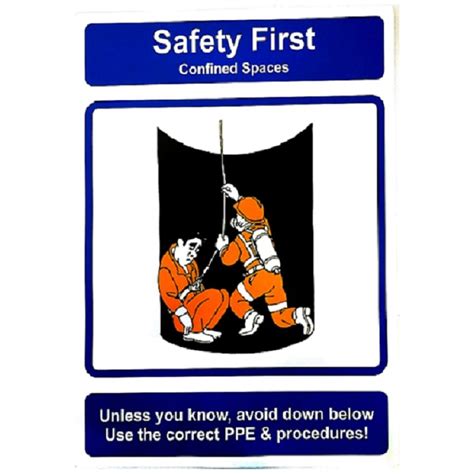 Confined Spaces Safety Posters Promote Safety Health
