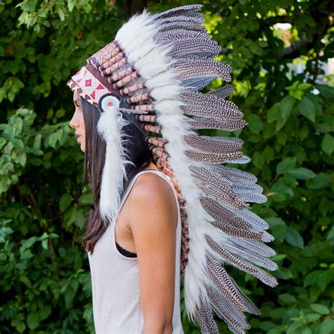 Pearl Indian Headdress 95cm Indian Headdress Headdress War Bonnet