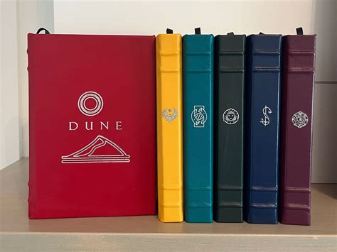 dune 6 book set saga leatherbound premium leather bound book etsy australia