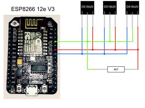 Esp8266 And Temperature Sensors Ds18b20 With Server