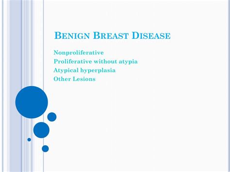 Ppt Breast Pain Benign Breast Disease And Breast Discharge