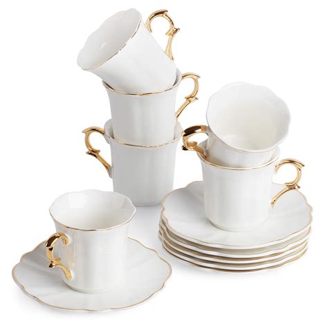 Btat Small Espresso Cups And Saucers Set Of Demitasse Cups Oz