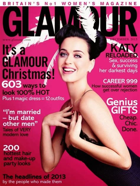 Katy Perry Covers Glamour Uk December 2013 In A Louis Vuitton Slip Dress Glamour Uk Katy