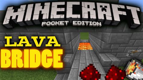 Mcpe Lava Bridge Minecraft Pe Redstone Build 0140 Youtube