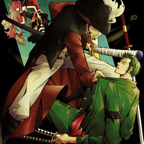 Mihawk Zoro And Perona Manga Anime One Piece Roronoa Zoro One