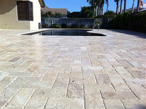 Awesome Travertine Pavers For Inspiring Floor Ideas Modern Swimming