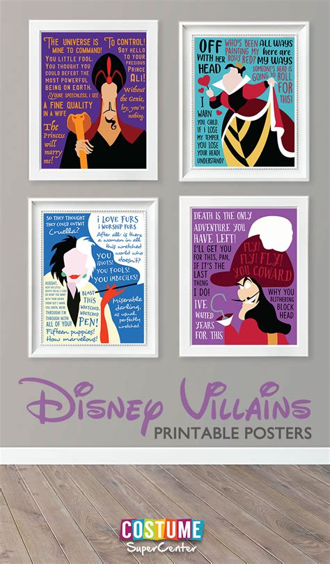 Evil Disney Villain Quotes And Free Printable Posters Mom And More