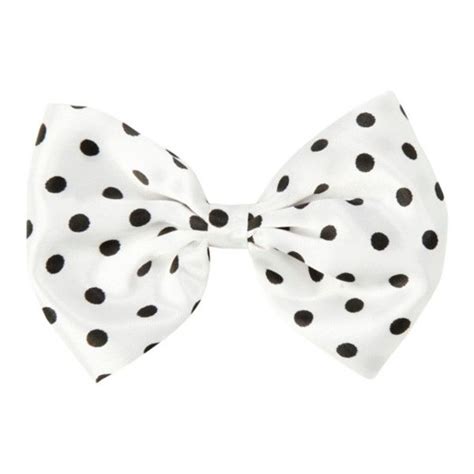 Lovesick White And Black Polka Dot Hair Bow Hot Topic 4 Liked On