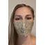 Gold Sequin Adjustable Face Mask For Prom