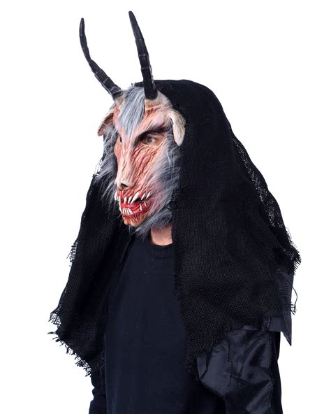 Goat To Hell Demon Devil Saytr Krampus Latex Face Mask Zagone