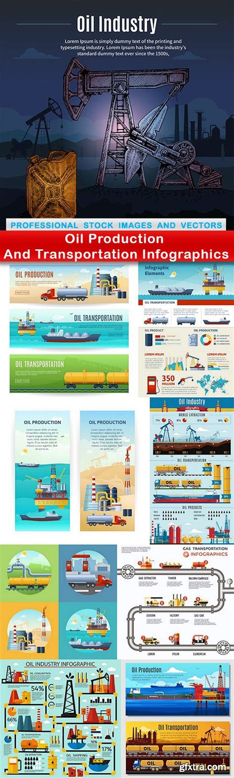 Oil Production And Transportation Infographics 9 Eps Gfxtra