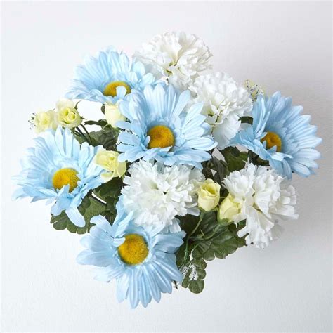 There are 74 results, no filters are applied. Baby Blue and White Artificial Flowers in Grave Vase