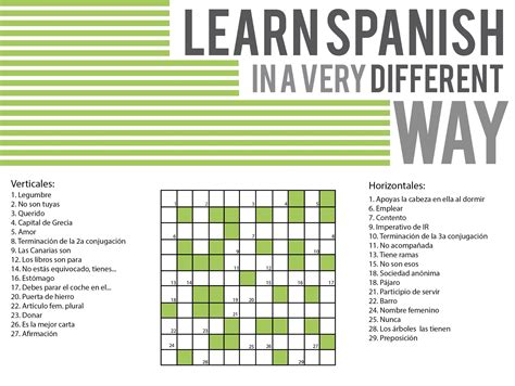 Spanish crossword to practice your Spanish skills! | Learning spanish, Spanish courses, Learning