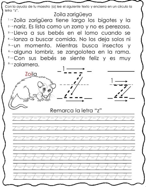 Cuadernillo La Letra Z Guía De Trabajo Teacher Made
