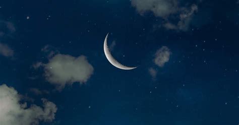 Crescent Moon The Night Sky