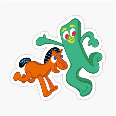 Gumby And Pokey Sticker For Sale By Nostalgic Stuff Redbubble