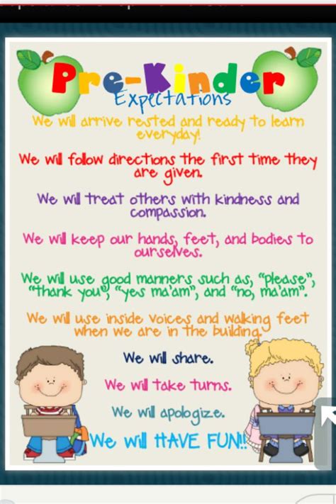 Per K Classroom Rules Preschool Classroom Ideas