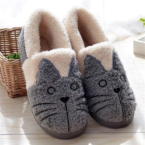 Cute Fluffy Cat Plush Slippers For Kids And Adults Freakypet