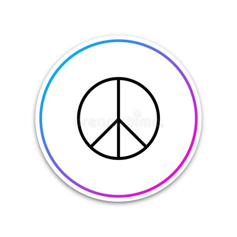 Peace Sign Icon Isolated On White Background Hippie Symbol Of Peace