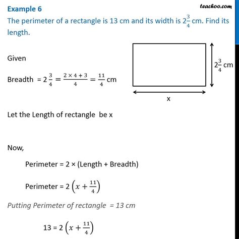 Perimeter Of Rectangle Formula