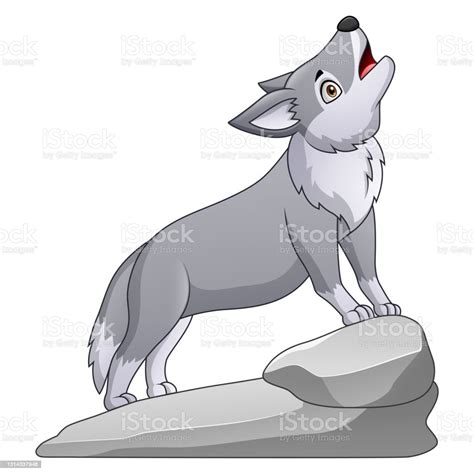 Cartoon Wolf Howling Stock Illustration Download Image Now Cartoon