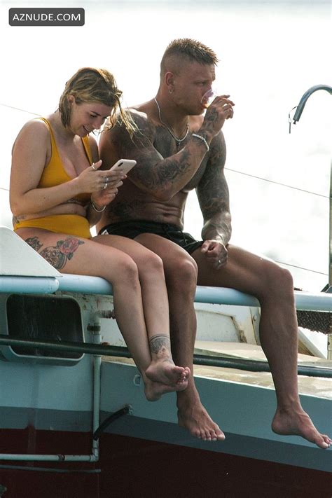 olivia buckland shows off her curves in a small two piece while snorkeling with alex bowen aznude