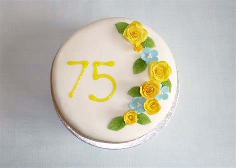 Floral 75th Birthday Cake 75 Birthday Cake 75th Birthday Mom Birthday