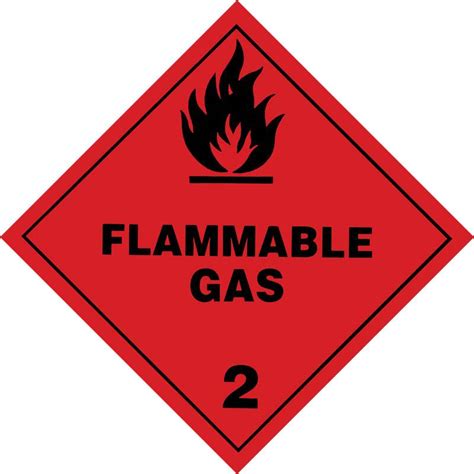 Class 2 1 Flammable Gas Labels Silverback
