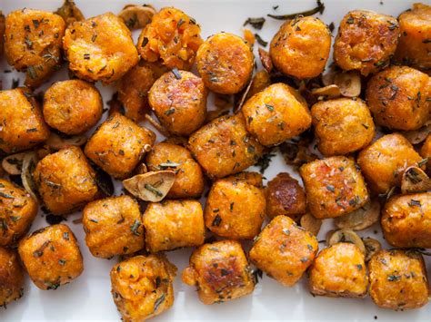 Baked sweet potato tots are definitely one of my kids' favorites, i always have them on hand! Sweet Potato Tots with Rosemary - That's Tasty