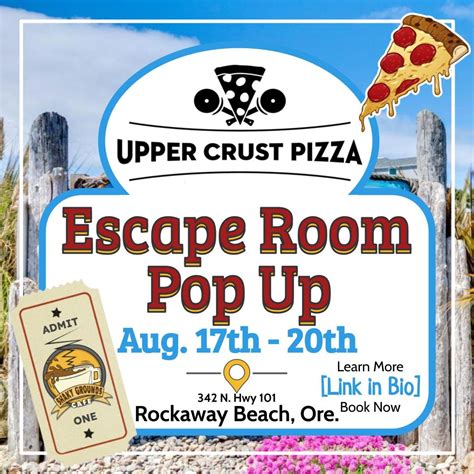 Shaky Grounds Cafe Escape Room Pop Up Upper Crust Pizza Rockaway
