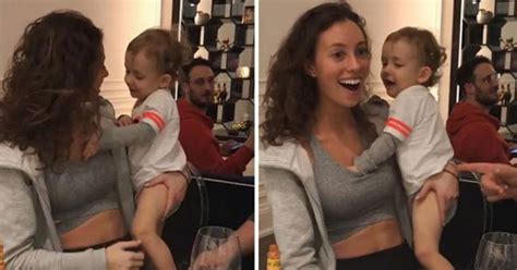 Model Laughs When Her Nephew Can T Keep His Hands Off Her Funny Video