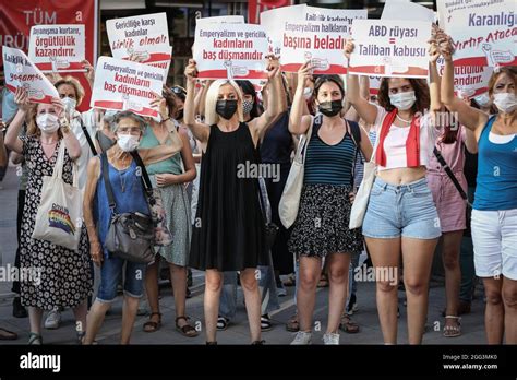 Ankara Turkey Th Aug Protesters Holding Placards Expressing