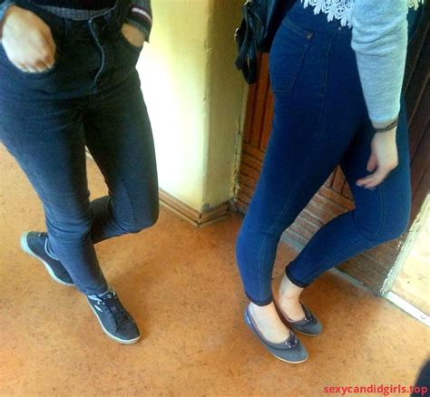 Sexycandidgirlstop Skinny Legs In Tight Jeans College Closeup Candid