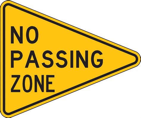 LYLE No Passing Zone Traffic Sign, Sign Legend No Passing 